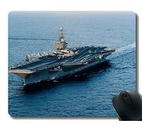 YENDOSTEEN Almohadilla para ratón con Borde Cosido, USS Abraham Lincoln (CVN 72) Alfombrilla para ratón Warship, Base de Goma Antideslizante