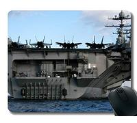YENDOSTEEN Almohadilla para ratón con Borde Cosido, USS Harry S. Truman (CVN 75) Alfombrilla de ratón para Buque de Guerra, Alfombrilla Antideslizante con Base de Goma