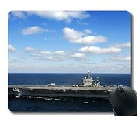 YENDOSTEEN Almohadilla para ratón con Borde Cosido, USS Harry S. Truman (CVN 75) Alfombrilla de ratón para Buque de Guerra, Alfombrilla Antideslizante con Base de Goma