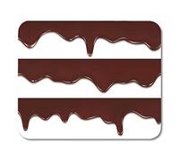 YENDOSTEEN Almohadillas para Mouse Adicción Goteo marrón Chocolate derretido Goteo sobre Blanco Negro Barra de fundición Alfombrilla para Mouse para notebooks