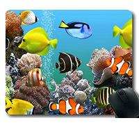 YENDOSTEEN Almohadillas para Mouse para Juegos, Tema de Peces Bajos de Almohadillas para Mouse para Juegos con Personalidad