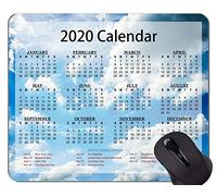 YENDOSTEEN Calendar 2020 Year Gaming Mouse Pad Custom, Blue Sky Themed Mouse Pads