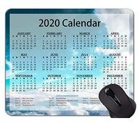 YENDOSTEEN Calendar For 2020 Years Gaming Mouse Pad Custom, Dark Blue Sky Themed Mouse Pads
