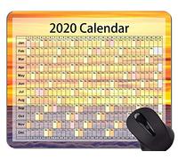 YENDOSTEEN Calendario 2020 con días Festivos Gaming Mouse Pad Personalizado, Encima de Las Nubes Office Mouse Pad