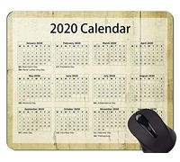 YENDOSTEEN Calendario 2020 con Vacaciones Gaming Mouse Pad, Dead Bark Background Rubber Mouse Pad