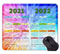 YENDOSTEEN Calendario 2021-2022 con Alfombrilla de ratón de días Festivos Alfombrillas de ratón Personalizadas con Nubes de Colores con Bordes cosidos