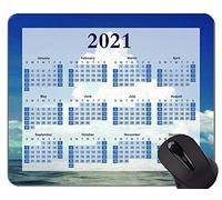 YENDOSTEEN Calendario para el año 2021 Alfombrilla de ratón Alfombrilla de ratón de Oficina, Tourboat On Sea Under Clouds In Sky Alfombrillas de ratón