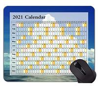 YENDOSTEEN Calendario para el año 2021 Alfombrilla de ratón Alfombrilla de ratón de Oficina, Tourboat On Sea Under Clouds In Sky Alfombrillas de ratón