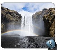 YENDOSTEEN Caucho Antideslizante Cómodo cojín de ratón Personalizado para computadora Alfombrilla de ratón Tapete para ratón, skogafoss Cascada 57555 Rectángulo Personalizado Alfombrilla de ratón