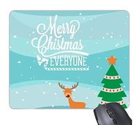 YENDOSTEEN Christmas Deer Tree Merry Christmas Festival Ilustración Patrón Rectángulo Antideslizante Rubber Mousepad Game Mouse Pad