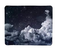 YENDOSTEEN Cielo Nocturno, Nocturno Cielo astronómico Nublado Telescopio Espacial Vista de Estrellas Imagen Decorativa, Azul grisáceo y Blanco, Borde Cosido