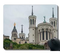 YENDOSTEEN Cojín de ratón Antideslizante de Caucho Natural rectángulo Cojines de ratón, fe fe Notre-Dame Goma Mousepad Cosido Frontera
