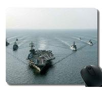 YENDOSTEEN Cojín de ratón con Borde Cosido, portaaviones Horizon USS Ronald Reagan Antideslizante para Juegos de Goma Alfombrilla para ratón