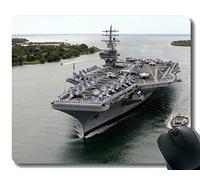 YENDOSTEEN Cojín de ratón con Borde Cosido, portaaviones USS Ronald Reagan Antideslizante para Juegos de Goma, Mouse Pad