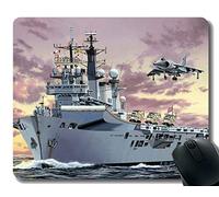 YENDOSTEEN Cojín de ratón con el Borde Cosido, HMS Militar ilustre (R06) Mousepad de Goma Antideslizante