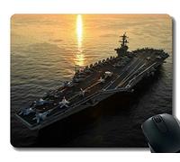 YENDOSTEEN Cojín de ratón con el Borde Cosido, USS Theodore Roosevelt (CVN 71) Mousepad de Goma Antideslizante del Buque de Guerra