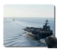 YENDOSTEEN Cojín de ratón con el Borde Cosido, USS Theodore Roosevelt (CVN 71) Mousepad de Goma Antideslizante del Buque de Guerra
