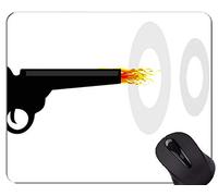 YENDOSTEEN Cojín de ratón de Encargo único Mousepad, Arma de Las Armas Arma el cojín de ratón con el Borde Cosido