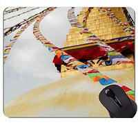 YENDOSTEEN Cojín de ratón de Goma Antideslizante del Juego, cojín de ratón de Goma del Zen de Buda de la Estatua de Katmandu