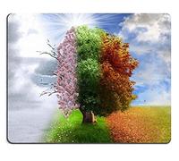 YENDOSTEEN Cojín de ratón de Goma Natural Manipulación de la Foto del árbol de Cuatro Estaciones Magical nature3