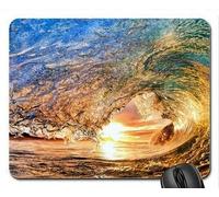 YENDOSTEEN Cojín de ratón de Hawaii de la Onda de la Puesta del Sol, Mousepad (cojín de ratón de los océanos) MP8102