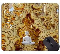 YENDOSTEEN Cojín de ratón de Las Citas de la Vida antirresbaladizo, Buddah Que ve está creyendo el cojín de ratón de Goma