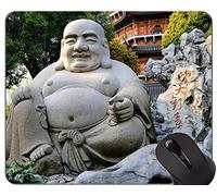 YENDOSTEEN Cojín de ratón del Juego, cojín de ratón de Goma del Zen de Buda de Buda de la Estatua de Buda