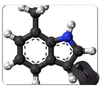 YENDOSTEEN Cojín de ratón del Juego del Tema de la Ciencia de Encargo, Base de Goma Antideslizante de Methylindole Mousepad