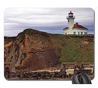 YENDOSTEEN Cojín de ratón del Juego del Tema de la Playa, Faro en un acantilado sobre un cojín de ratón de la Playa, Mousepad (cojín de ratón de los Faros)