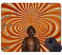 YENDOSTEEN Cojín de ratón del Juego, Escultura de la Estatua de Buda Que se Sienta Alfombrillas de ratón