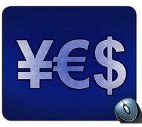 YENDOSTEEN Cojín de ratón del patrón del Dinero del Poder de los símbolos, cojín de ratón Modificado para requisitos particulares cómodo de Goma Impresa Antideslizante del Ordenador