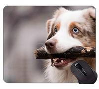 YENDOSTEEN Cojín de ratón del Perro del Amigo del Pastor alemán, Alfombrilla de ráton de Goma Cruzada