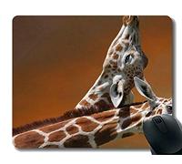 YENDOSTEEN Cojín de ratón del rectángulo de Yanteng, Jirafa Animal ridícula Mousepad de Goma Bordes cosidos