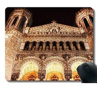 YENDOSTEEN Cojín de ratón del rectángulo, fe fe Notre Dame Alma continuación Caucho Mousepad Bordes cosidos