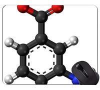 YENDOSTEEN Cojín de ratón Divertido del Juego de la matemáticas de la geometría de la química de la Ciencia, cojín de ratón del ácido aminobenzoico con el Borde Cosido