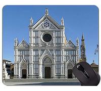 YENDOSTEEN Cojín de ratón Original de Encargo de la Serie del Leopardo, cojín de ratón del Zen de Buda de Buda de la Estatua de Santa Croce con el Borde Cosido