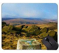 YENDOSTEEN Cojín de ratón Original de Encargo de la Serie del Leopardo del Mapa, compás con el cojín de ratón mágico del Caucho del Punto de Disparo