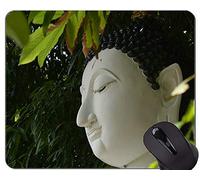 YENDOSTEEN Cojín de ratón Personalizado, religión Estatua Buda Zen Personalizada rectángulo Juegos Alfombrillas de ratón
