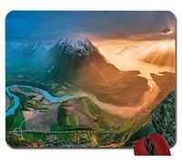 YENDOSTEEN Cojín de ratón Puesta del Sol Debajo del Mousepad de la computadora del cojín de ratón del embarcadero