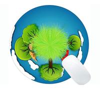 YENDOSTEEN Cojín de ratón Redondo de Encargo único Mousepad, Cojines de ratón Redondos de los Temas del Planeta