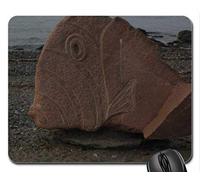 YENDOSTEEN Cojín de ratón temático del Juego de los Pescados, cojín de ratón de los Pescados de la Piedra Arenisca, Mousepad (cojín de ratón de los monumentos)