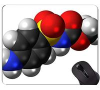 YENDOSTEEN Cojines de ratón Divertidos de la matemáticas de la geometría de la química de la Ciencia modificados para requisitos particulares, cojín de ratón de Asulam con el Borde Cosido