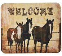 YENDOSTEEN CY-2016 P1669 Estera de Bienvenida con cojín de ratón para Juego de Caballos Alfombrilla para ratón