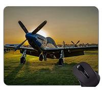 YENDOSTEEN Estera antirresbaladiza del cojín de ratón, Base de Goma Antideslizante Militar de la Segunda Guerra Mundial de P 51 Mousepad