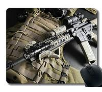 YENDOSTEEN Estera antirresbaladiza del cojín de ratón, Rifle de Asalto del Rifle Mousepad