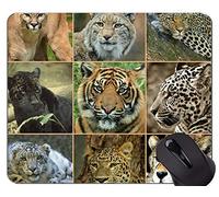 YENDOSTEEN Gaming Mouse Pad Custom, Big Cats Wild Leopard Antideslizante de Goma con Base Mousepad