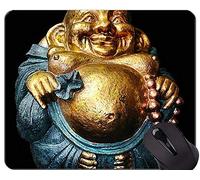 YENDOSTEEN Gaming Mouse Pad Custom, Laughing Buddha Statue Escultura Antideslizante Base de Goma Mousepad