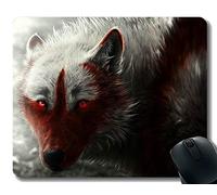 YENDOSTEEN Gaming Mouse Pad Custom, Red Eyes Stare Depredator Wolf Accesorios para el hogar de la computadora Alfombrillas
