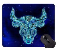 YENDOSTEEN Gaming Mouse Pad Custom, Signo del Zodiaco, Toro, Constelación, Diseño, Astrología Temas de Mouse Pad con Borde Cosido