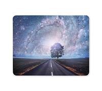 YENDOSTEEN Gaming Mouse Pad, Gaming Mouse Map Pad Road y Tree Under A Starry Night Sky Base Antideslizante